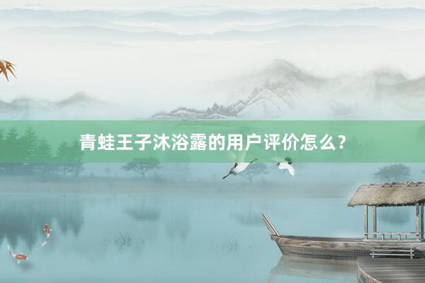 青蛙王子沐浴露的用户评价怎么？